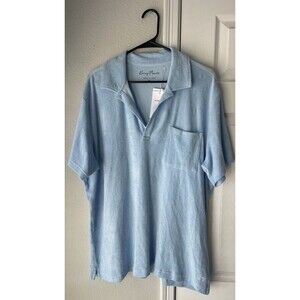 Kenny Flowers The Sunny Terry Polo Shirt Mens XL Sky Blue NEW